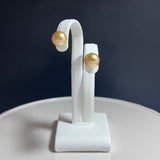 Amami gold®×Sunshine Gold　白蝶真珠7mm  K18イエローゴールドピアス100