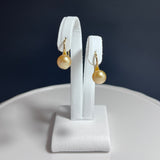 Amami gold®×Sunshine Gold　白蝶真珠6mm  K18イエローゴールドピアス1576