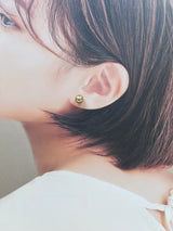 Amami gold®×Sunshine Gold　白蝶真珠7mm  K18イエローゴールドピアス100