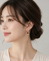 Amami gold®×Sunshine Gold　白蝶真珠7mm  K18イエローゴールドピアス210
